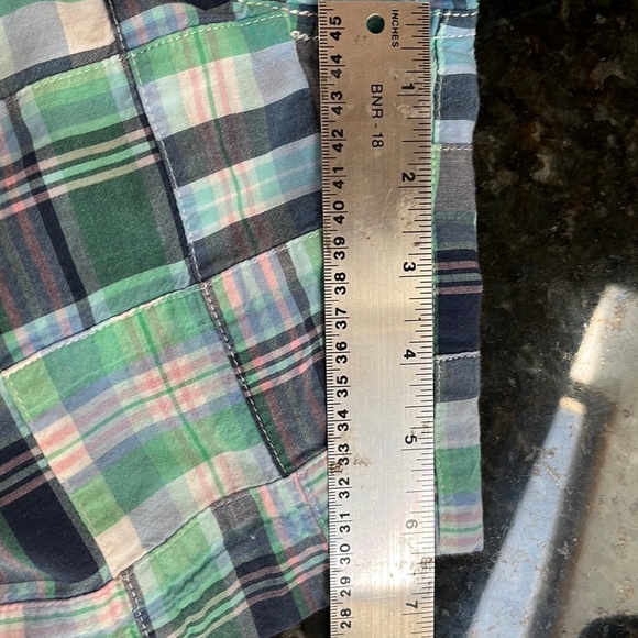 Talbots Madras Patchwork Relaxed Chino Shorts, Size 4 - Picture 3 of 6